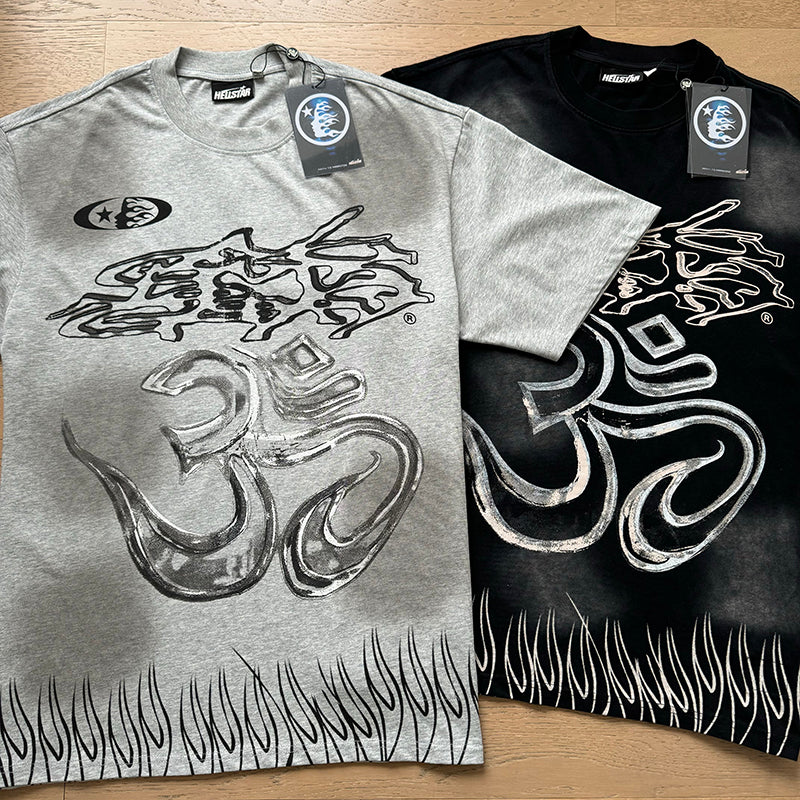 Hellstar T-shirts Washed Aging Process
