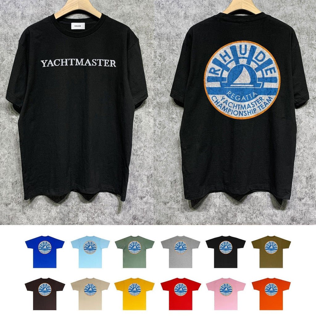 Rhude T-shirts Printed Trendy Pure Cotton