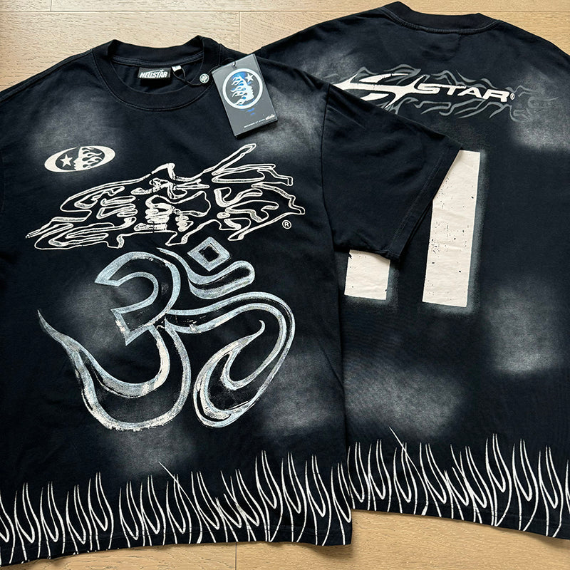 Hellstar T-shirts Washed Aging Process