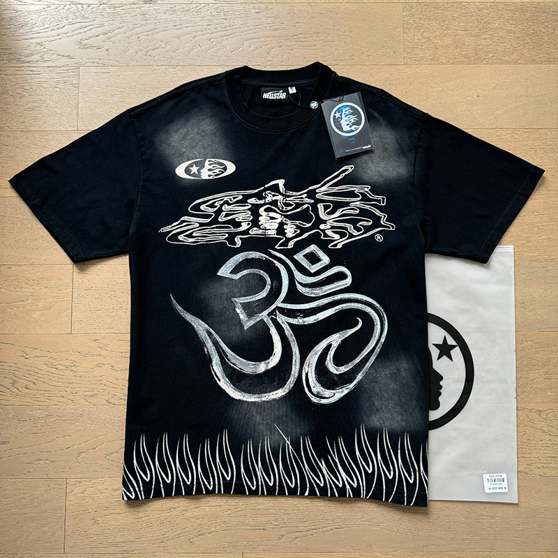 Hellstar T-shirts Washed Aging Process