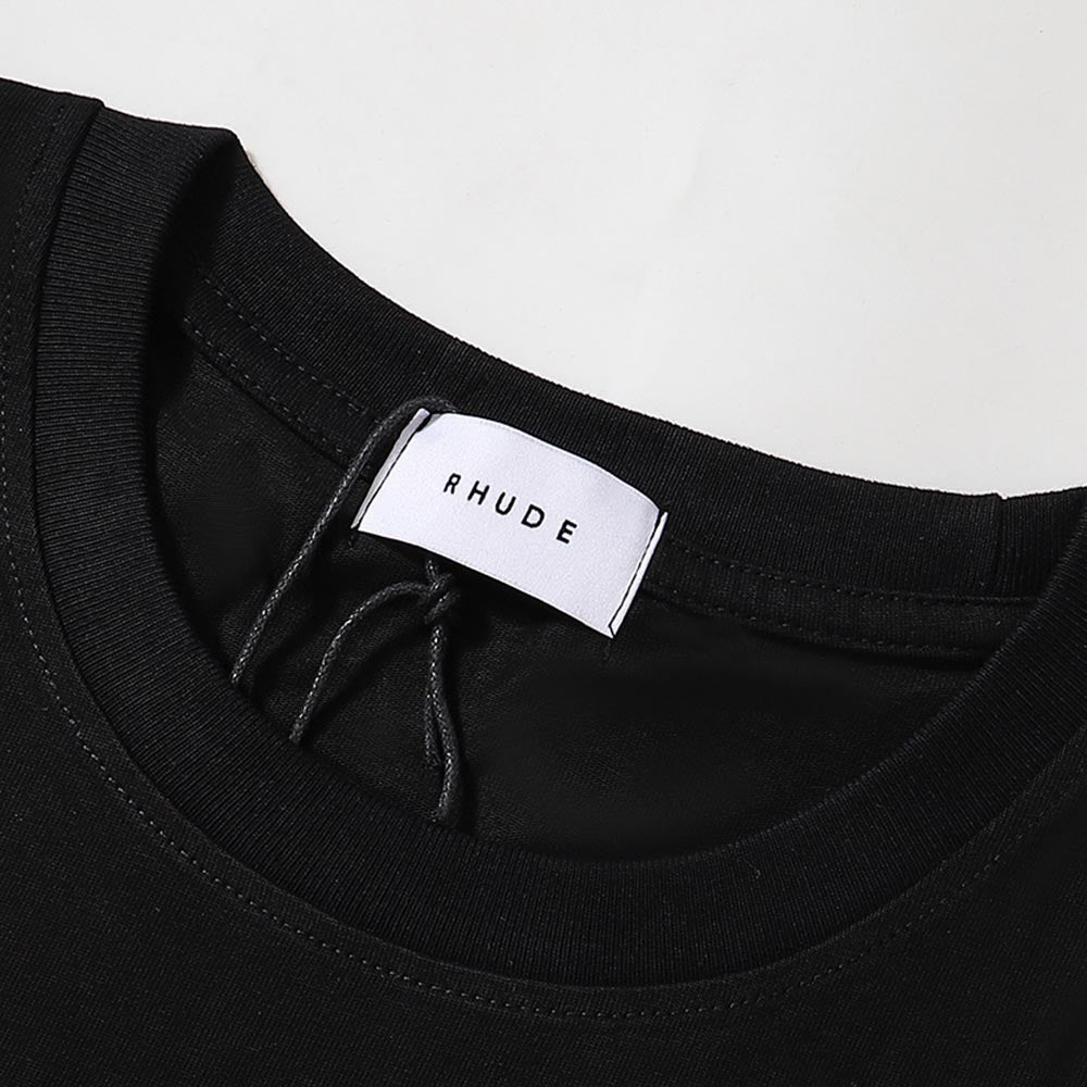Rhude T-shirts Eagle Print Cotton Casual Short Sleeve Men and Women