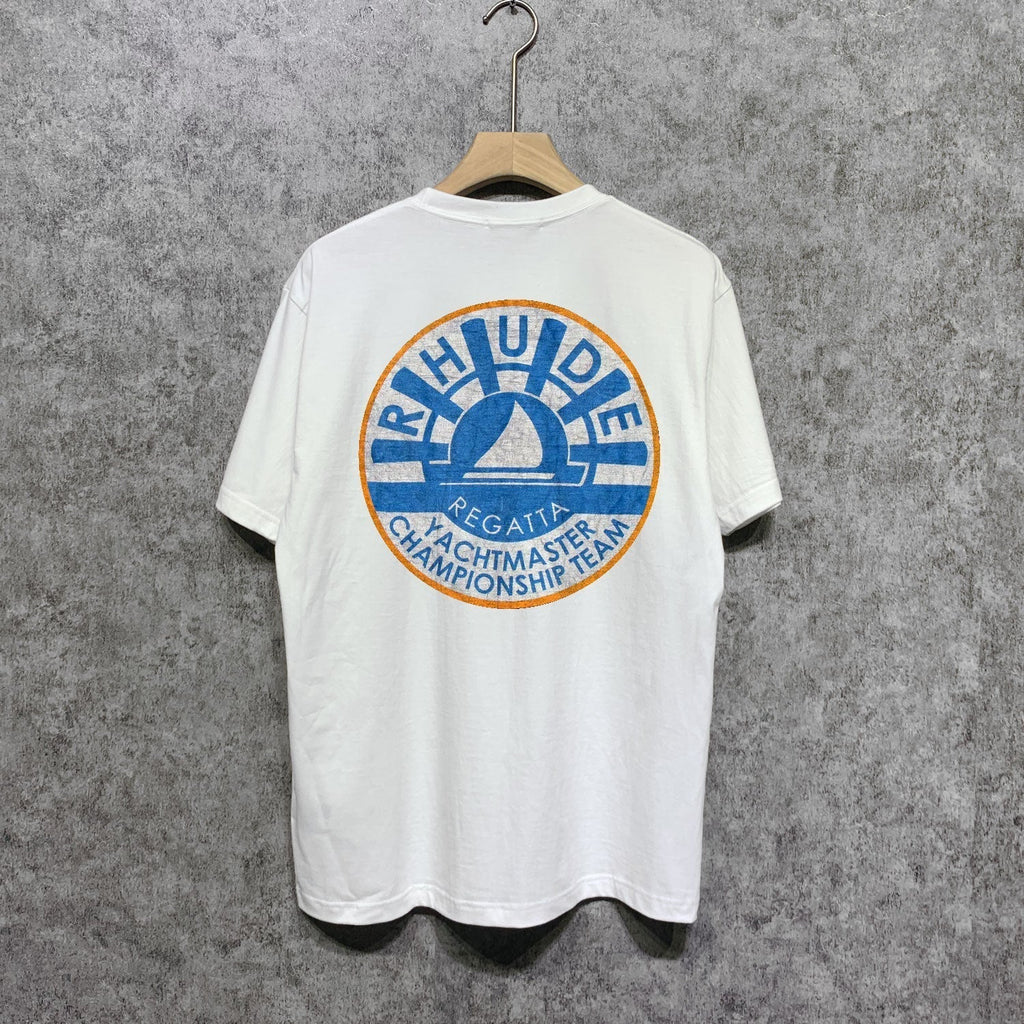Rhude T-shirts Printed Trendy Pure Cotton