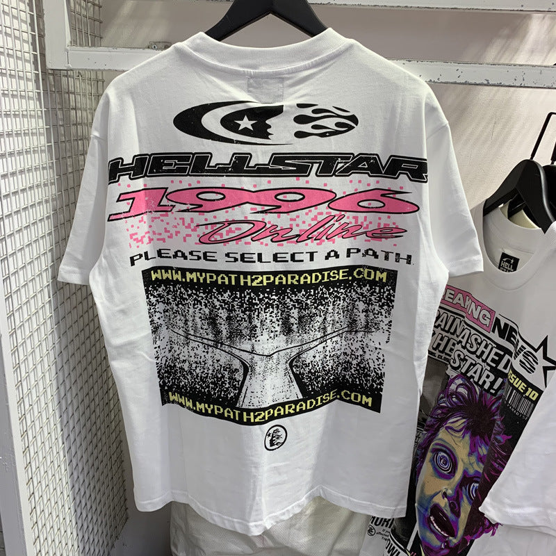 Hellstar T-shirt Abstract Printing Casual Loose