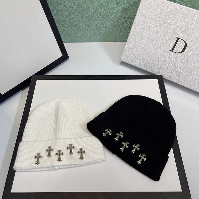 Chrome Heart Beanie Knitted Hat Autumn Winter