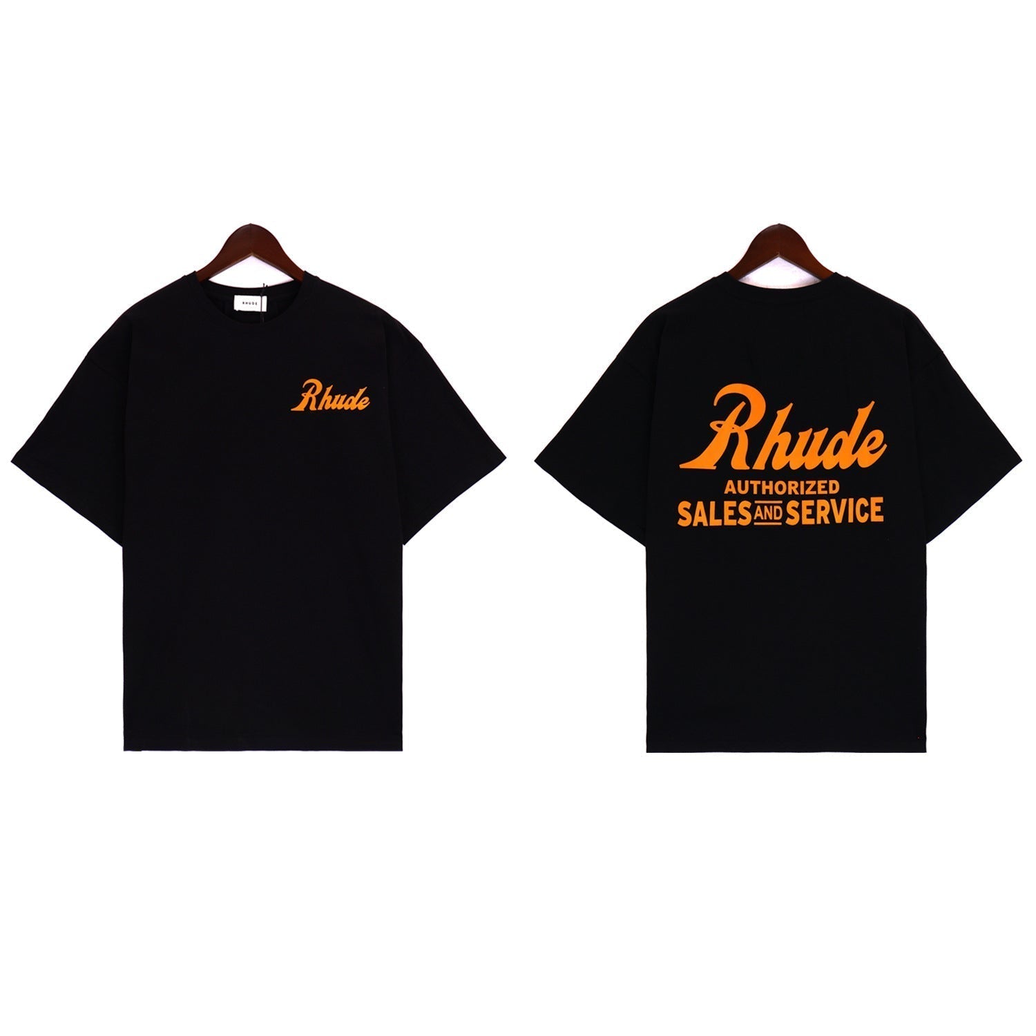 Rhude T-shirt Label Wings Alphabet Earth Print Short Sleeve T-shirt