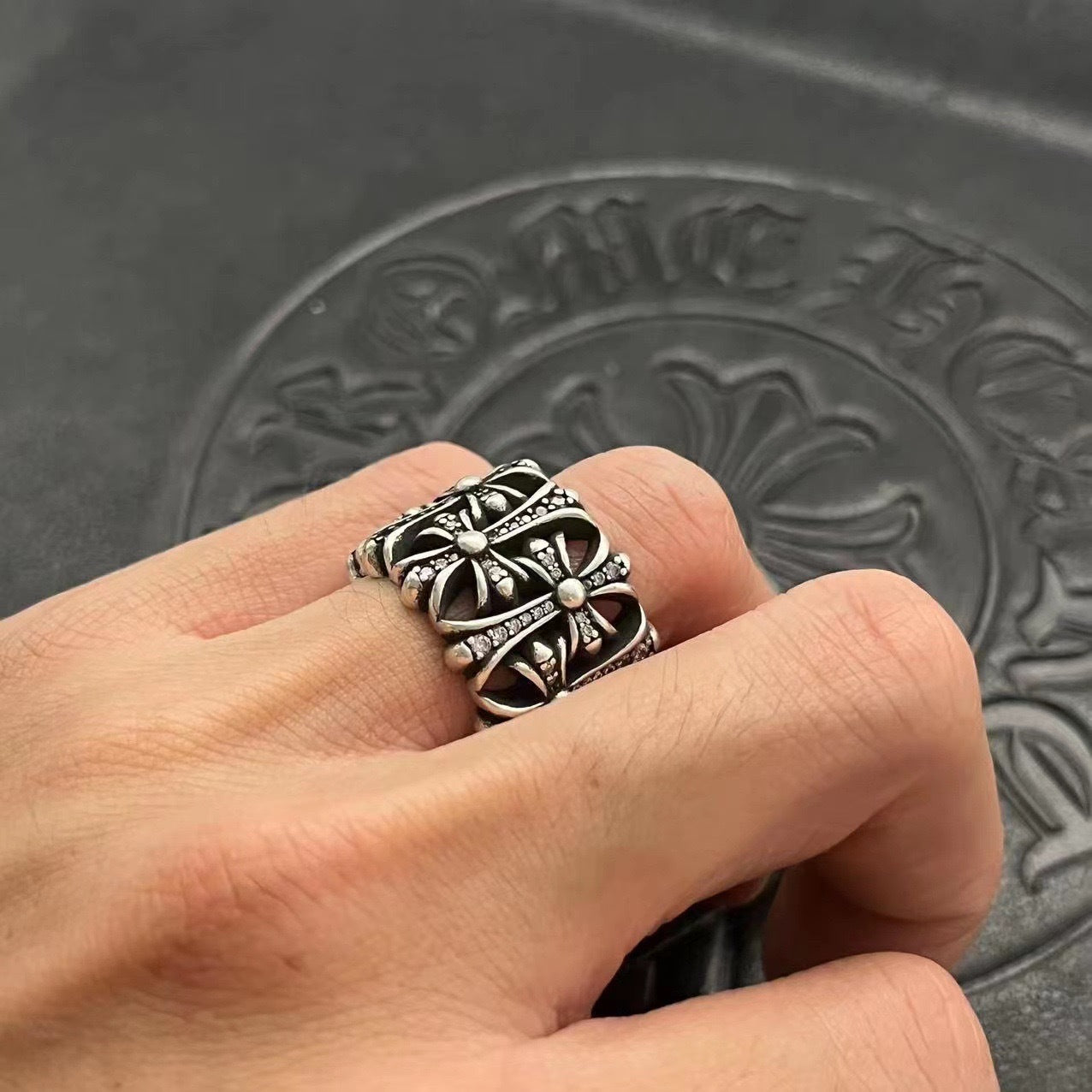 Chrome Heart Ring Vintage Medieval