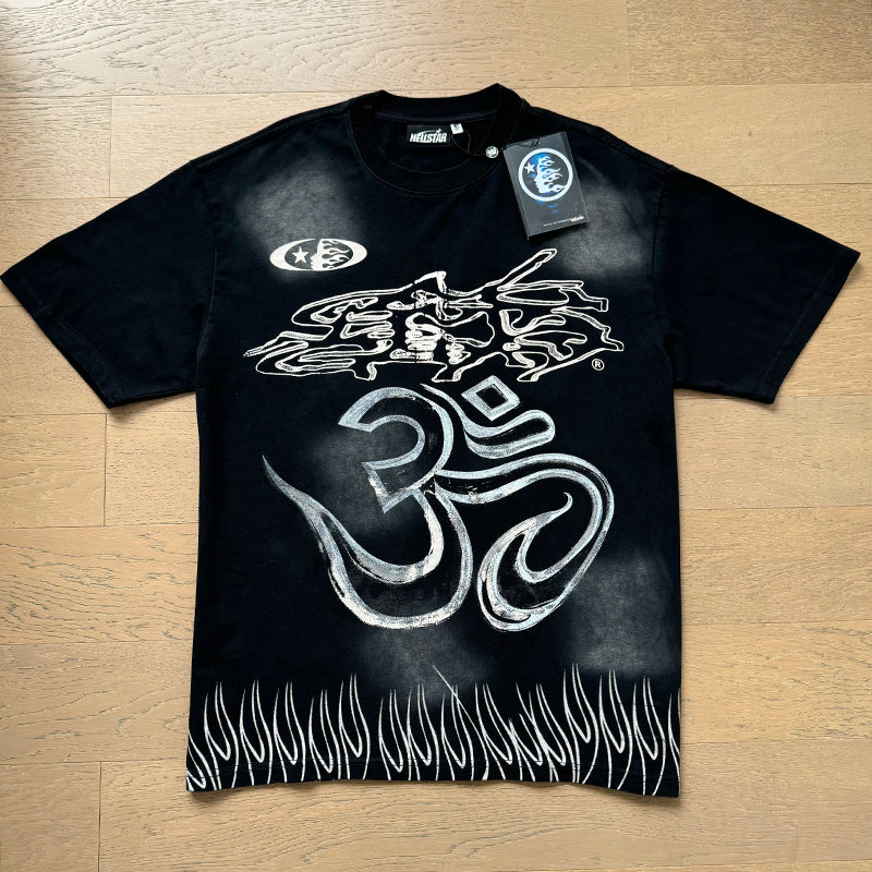Hellstar T-shirts Washed Aging Process