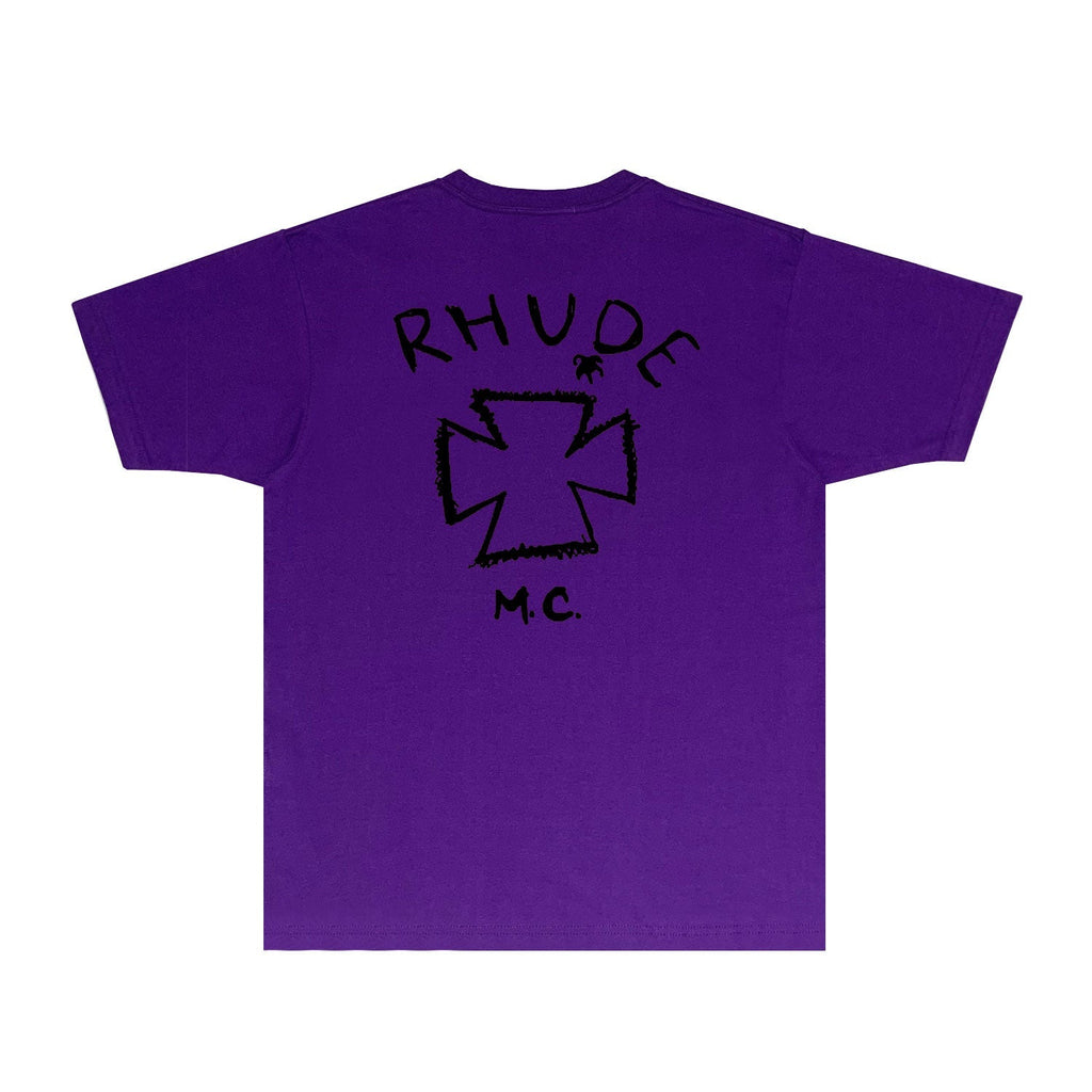 Rhude T-shirts Printed Trendy Pure Cotton